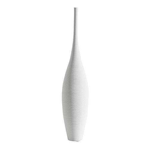 Baoblaze Jarrones de cerámica modernos decoración de estilo minimalismo nórdico para centros de mesa, cocina, oficina o sala de estar, floreros decorativos - Blanco C