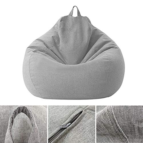 LUNAH Funda de sofá Grande para Silla de Frijol, Funda de sofá de Frijol Estilo nórdico Interior de Lino de algodón Dormitorio sin Relleno Sala de Juegos