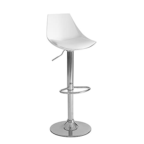 Taburete Alto Bar nórdico Blanco de Metal de 104x38x46 cm - LOLAhome