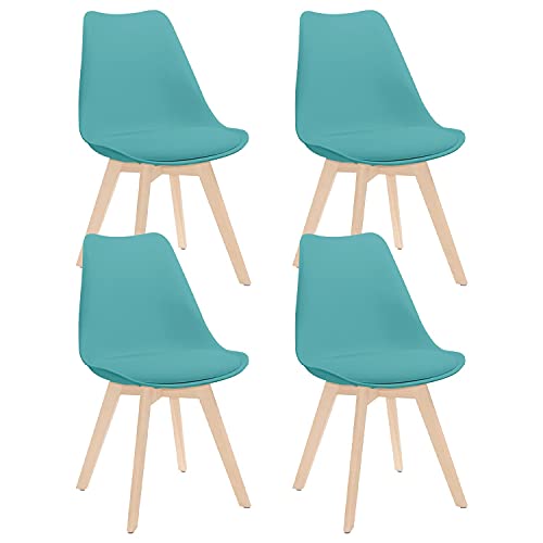 THINIA HOME Pack 4 Sillas de Comedor Estilo Nórdico 83x53,5x48,5cm